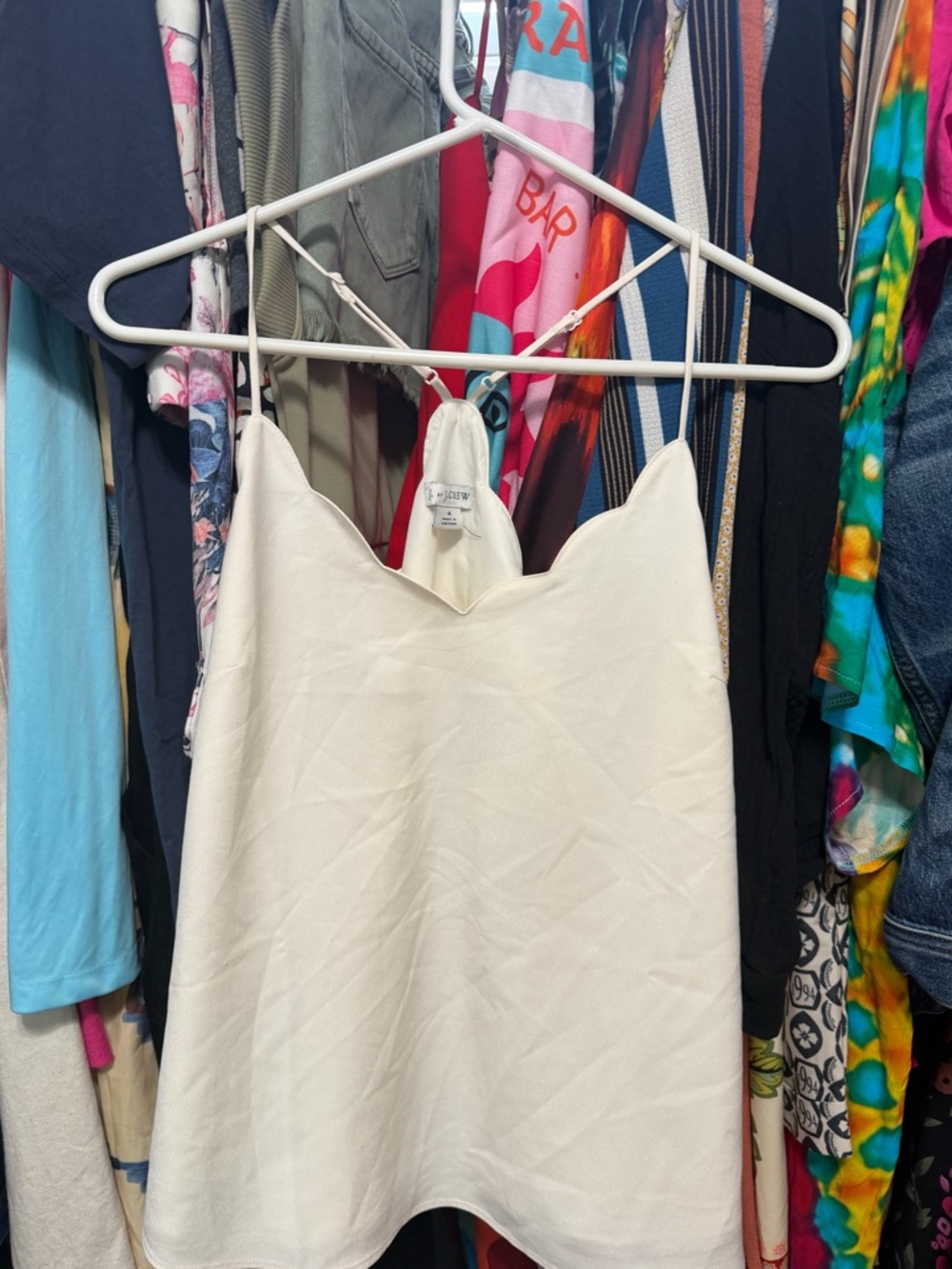 JCrew Racerback Tank In White